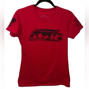 Vibrant Red Graphic Tee